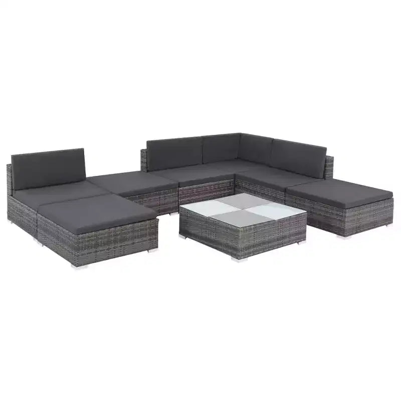 vidaXL Ensemble de canapés gris et gris foncé