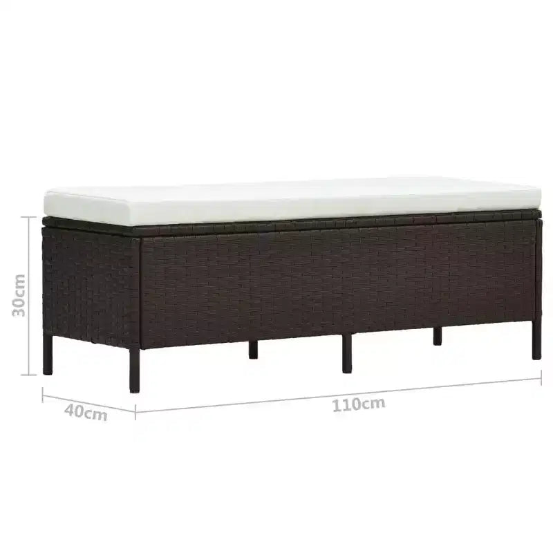vidaXL Salon de jardin marron, blanc crème