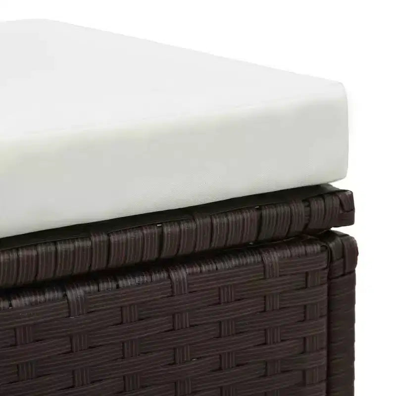 vidaXL Salon de jardin marron, blanc crème