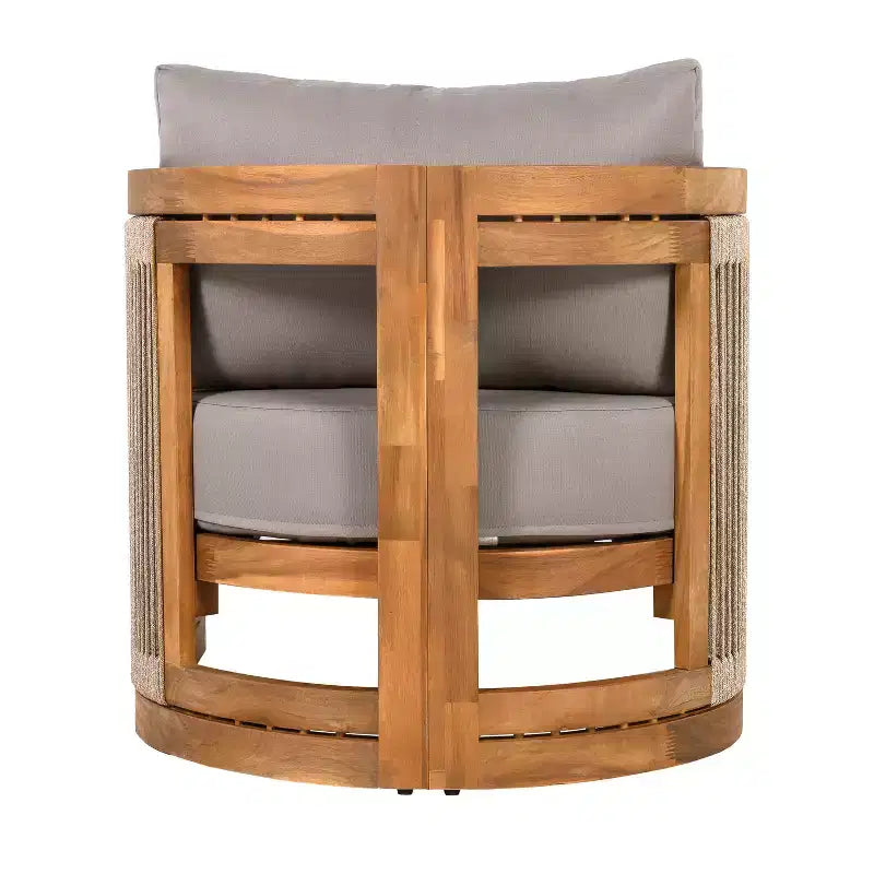 Christopher Knight Home Krizzix Ensemble de 3 pièces de mobilier d'extérieur bohème en bois d'acacia et corde tressée avec coussins