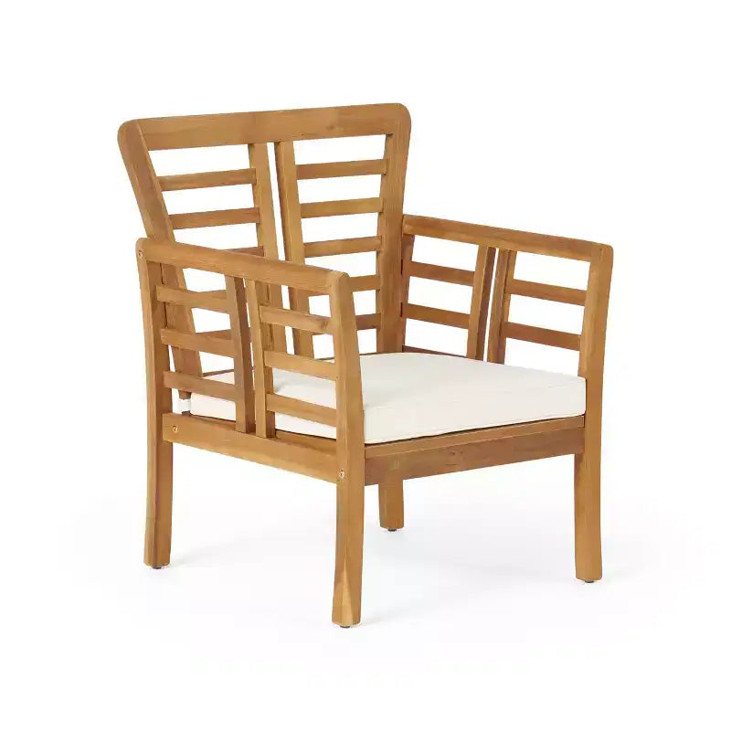 Christopher Knight Home Caydon Salon de jardin 8 places en bois d'acacia avec coussins