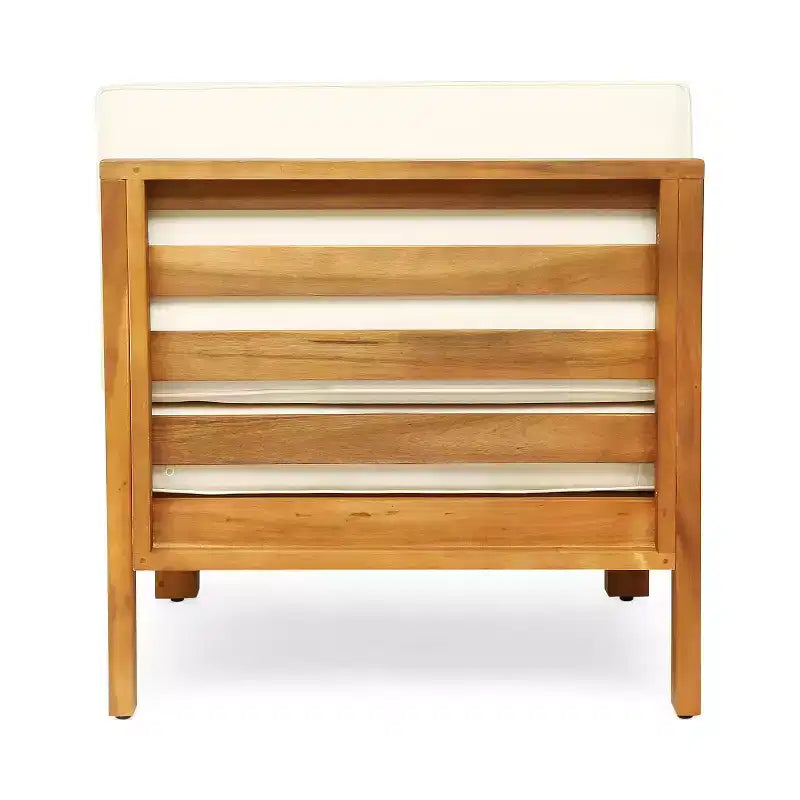 GDFStudio Cascada, ensemble de canapés modulaires d'extérieur 8 places en bois d'acacia avec foyer