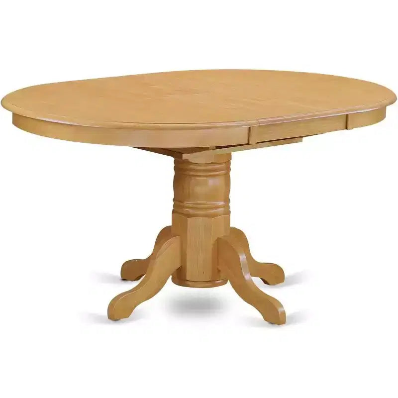 Ensemble de salle à manger HomeStock Belmont – Table à dîner ovale avec rallonge et chaises de salle à manger, chêne