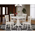 HomeStock Belmont 5-Piece Kitchen Table Set, White