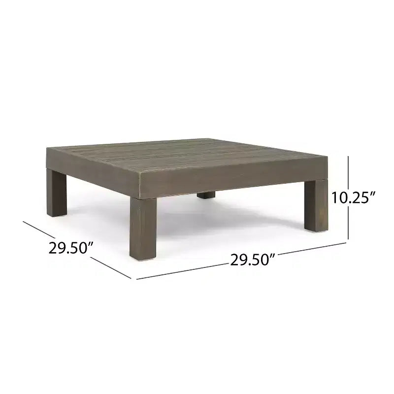 GDFStudio Elowen Ensemble 3 pièces de conversation d'extérieur à accoudoir droit en bois d'acacia et tissu déperlant avec dossier en X