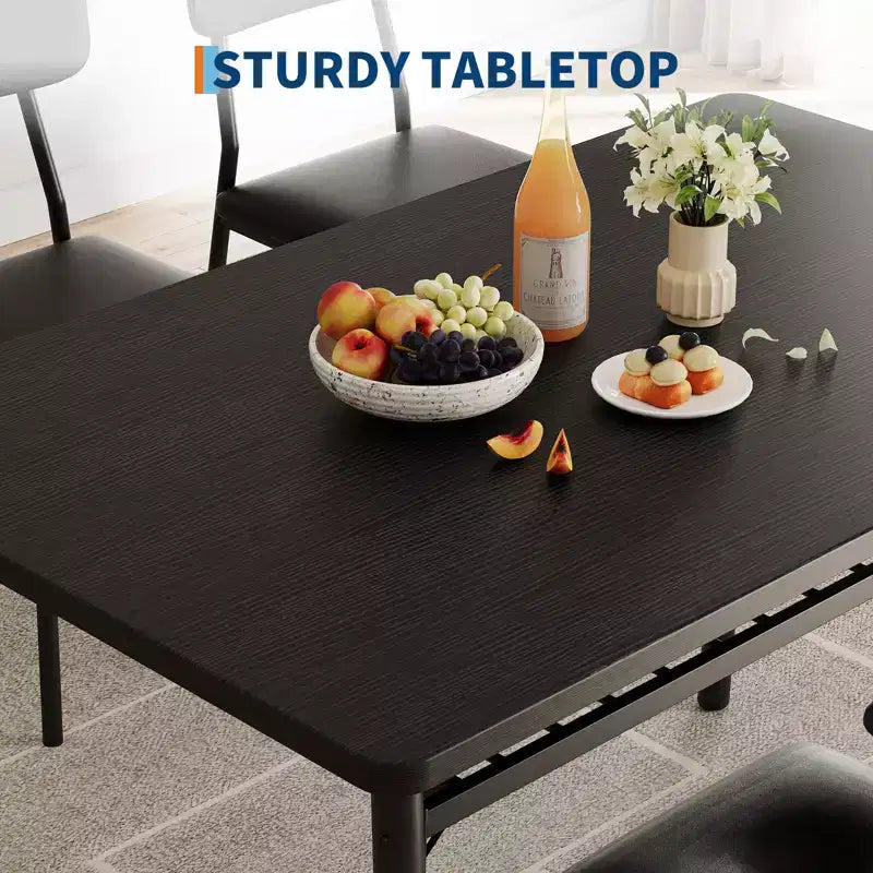 Ensemble de table à manger 3 pièces pour 2 personnes, avec étagère de rangement, table à manger peu encombrante et 2 chaises rembourrées, ensemble table et chaises de cuisine pour petit espace