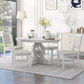 5 Piece Retro Dining Set with Extendable Table and 4 Upholstered Chairs, 16 Inch Leaf, Ideal for Kitchen and Dining Room
