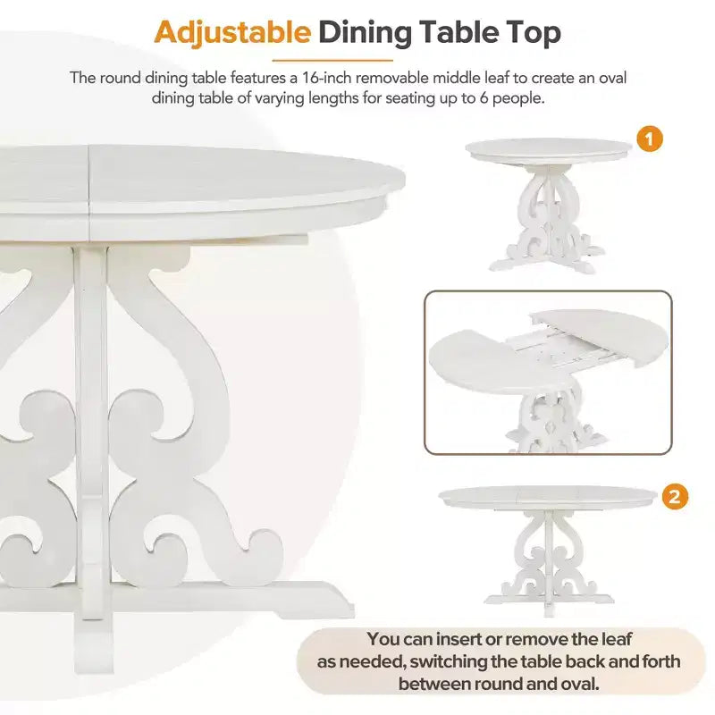 Ensemble de salle à manger rétro 5 pièces avec table extensible et 4 chaises rembourrées, rallonge de 40 cm, idéal pour la cuisine et la salle à manger