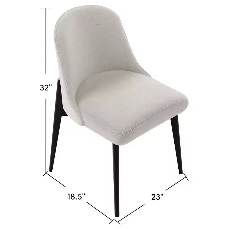 Ensemble table à manger ronde moderne PexFix 52 avec 6 chaises rembourrées Plateau en bois texturé noyer Base plissée Piètement Sièges beiges pour cuisine salle à manger
