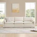 Spruce & Spring Cream 3-Piece Modular Couch Oversized Sectional Sofa for Living Room