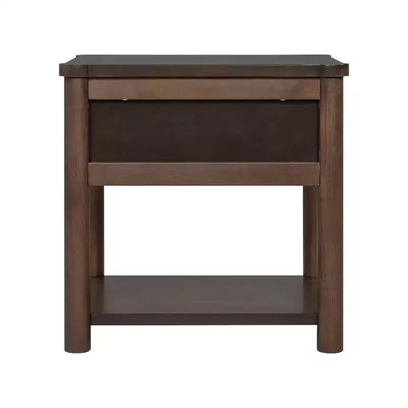 Christopher Knight Home Eliana Lit Plateforme en Bois 3 Pièces Style Mid-Century Moderne avec Tête de Lit et Tables de Chevet