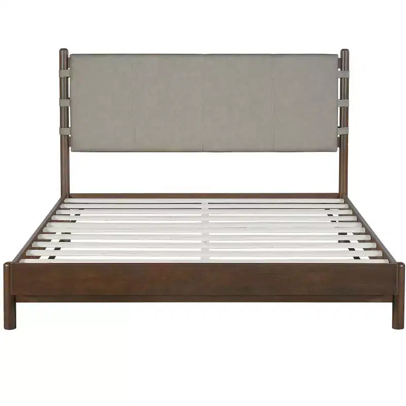 Christopher Knight Home Eliana Lit Plateforme en Bois 3 Pièces Style Mid-Century Moderne avec Tête de Lit et Tables de Chevet