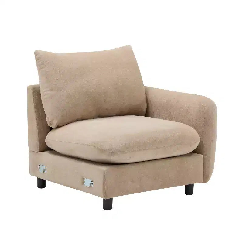 Ensemble de canapé d'angle rembourré moderne en forme de L, 5 pièces, Christopher Knight Home Acker
