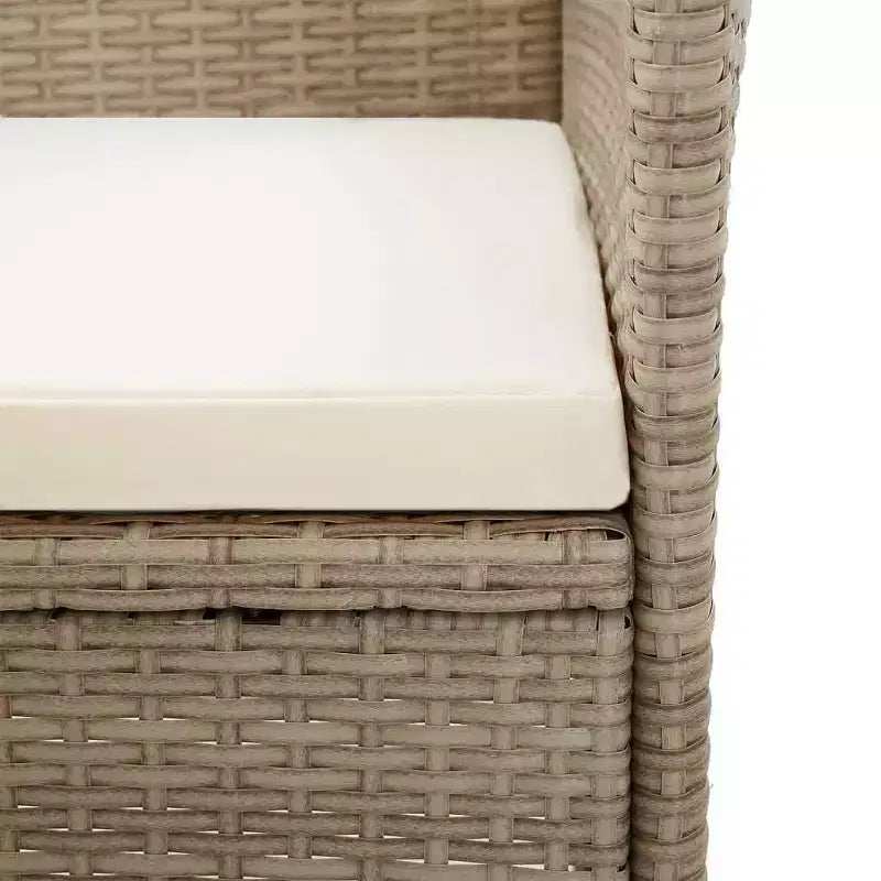 vidaXL Ensemble de salle à manger Beige, Blanc crème