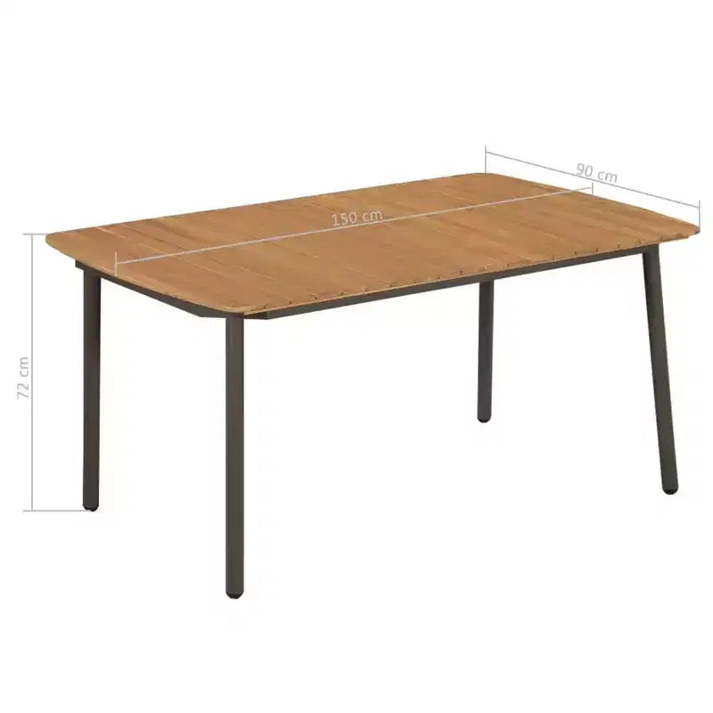 vidaXL Ensemble de salle à manger d'extérieur Table et chaises Meubles en résine tressée Noir 6 pièces