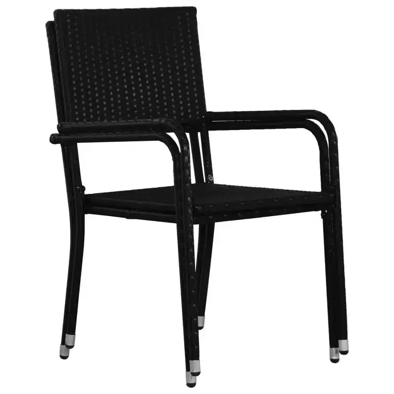 vidaXL Ensemble de salle à manger d'extérieur Table et chaises Meubles en résine tressée Noir 6 pièces