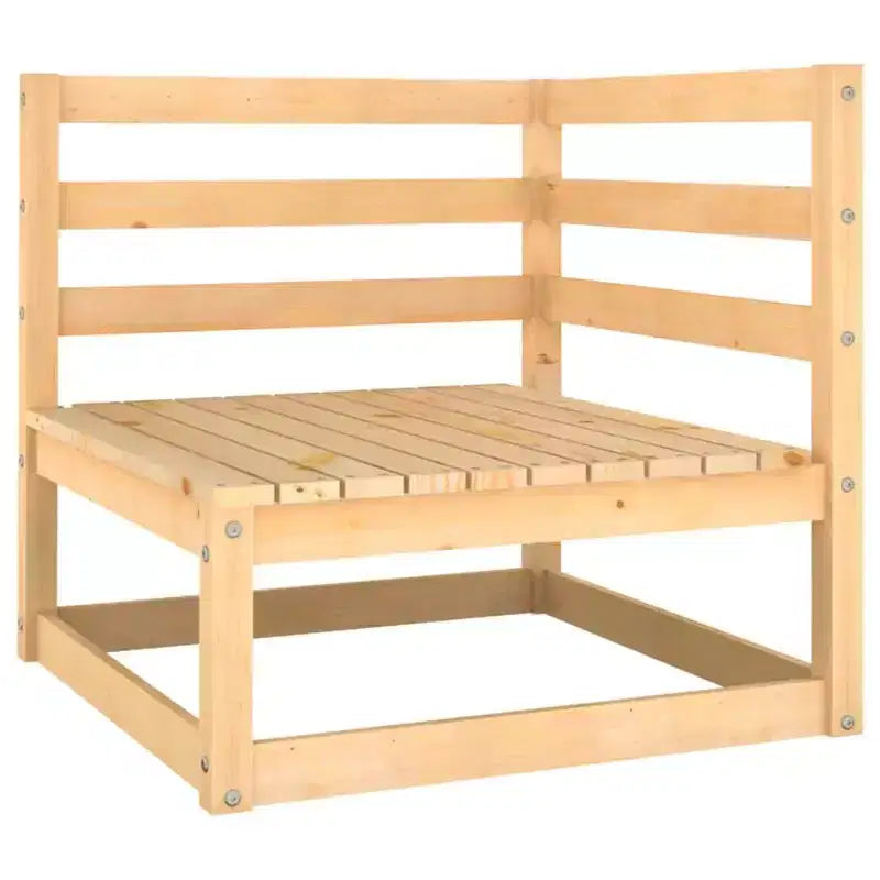 vidaXL Salon de jardin en bois naturel et gris
