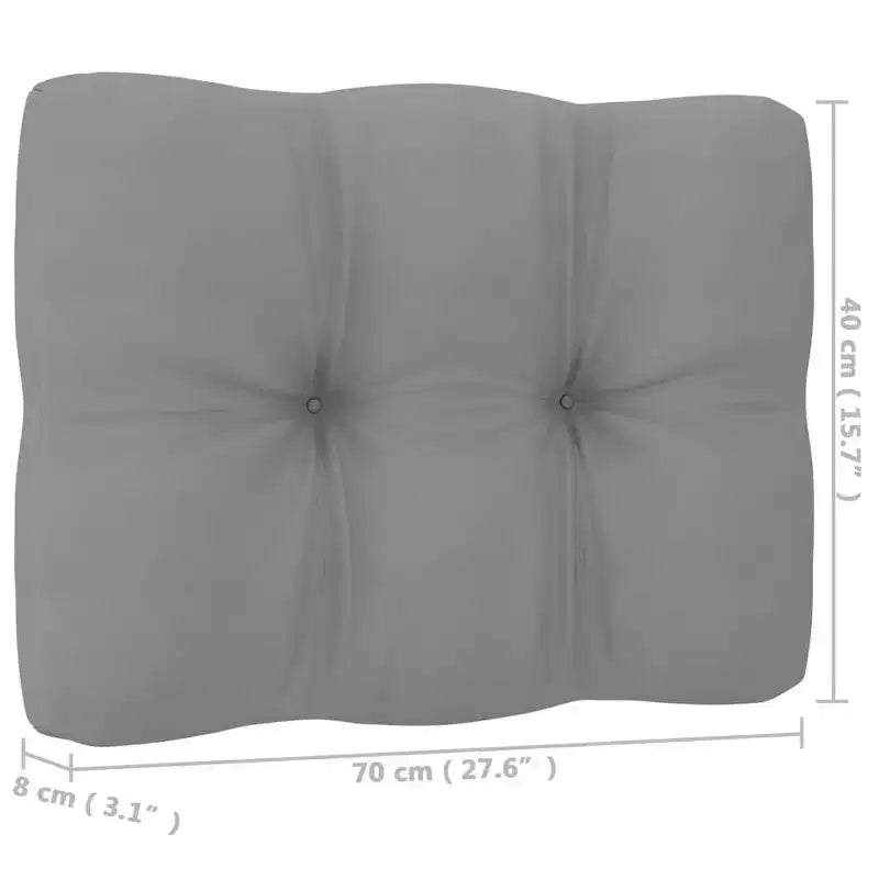vidaXL Ensemble de meubles de patio 9 pièces Canapé de section extérieur en bois de pin massif - Naturel avec coussin