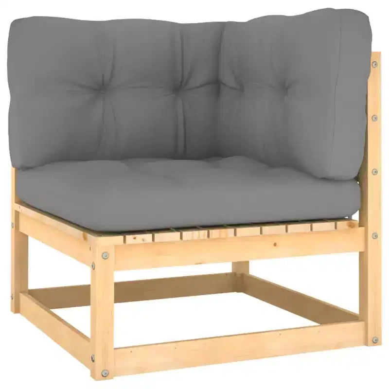 vidaXL Salon de jardin modulaire 9 pièces en pin massif naturel