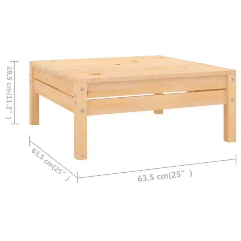 vidaXL Salon de jardin Pin naturel Pin massif Standard Modulaire