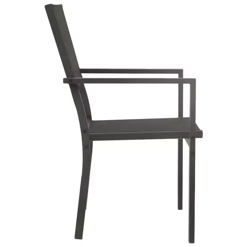 vidaXL Ensemble repas d'extérieur anthracite, noir
