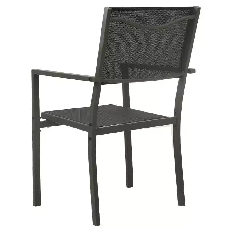 vidaXL Ensemble repas d'extérieur anthracite, noir