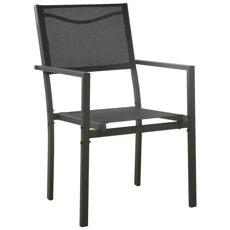 vidaXL Ensemble repas d'extérieur anthracite, noir