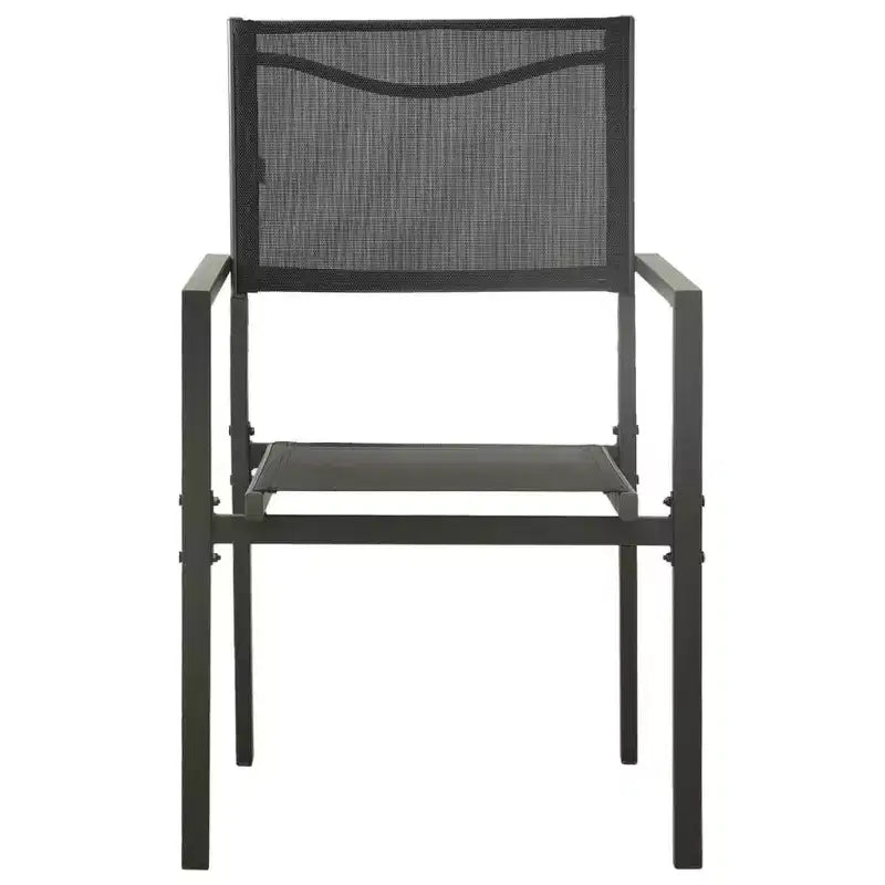 vidaXL Ensemble repas d'extérieur anthracite, noir