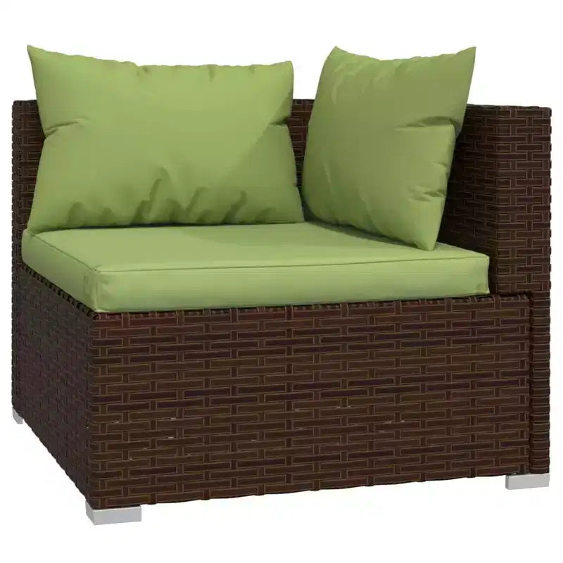vidaXL Salon de jardin marron, vert