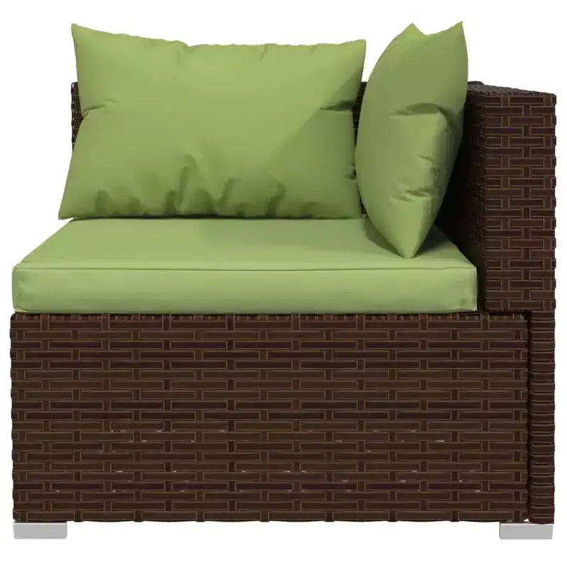 vidaXL Salon de jardin marron, vert