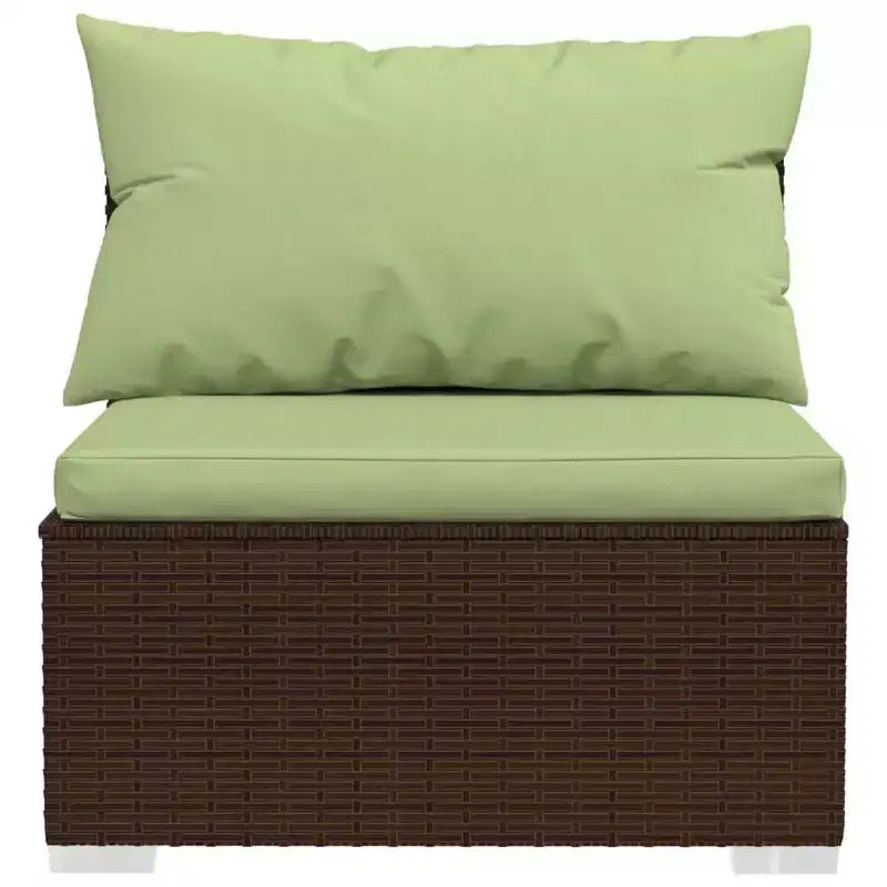 vidaXL Salon de jardin marron, vert