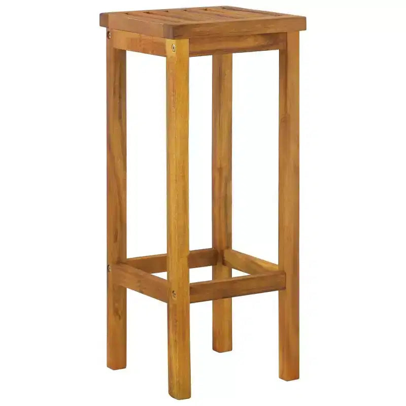 vidaXL Ensemble de salle à manger de patio en bois d'acacia massif - Meubles d'extérieur 3 pièces avec plateau de table robuste et sièges confortables