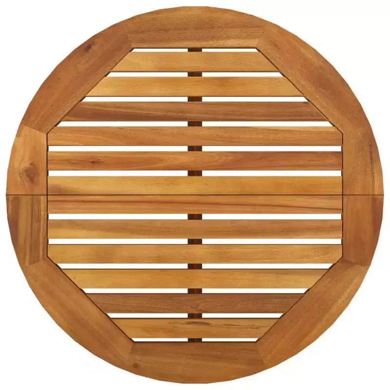 vidaXL Ensemble de salle à manger de patio en bois d'acacia massif - Meubles d'extérieur 3 pièces avec plateau de table robuste et sièges confortables