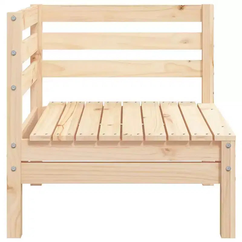 vidaXL Canapé d'angle de jardin/ensemble de jardin – Bois de pin – Design modulaire – 25x25x24.6 – Marron