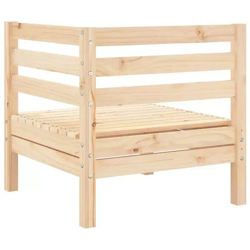 vidaXL Canapé d'angle de jardin/ensemble de jardin – Bois de pin – Design modulaire – 25x25x24.6 – Marron