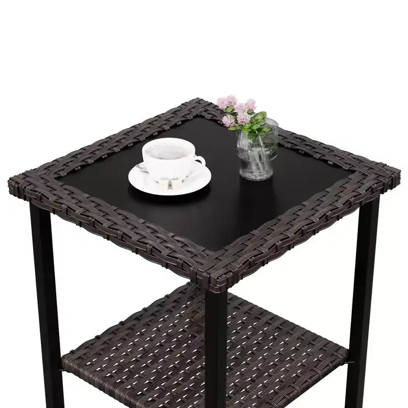 UPTIOT Ensemble de 3 Chaises Pivotantes de Patio en Rotin