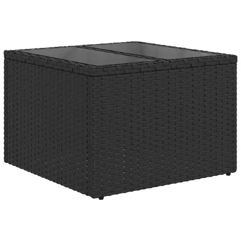 vidaXL Salon de jardin 10 pcs avec coussins, Résine tressée Noir et crème