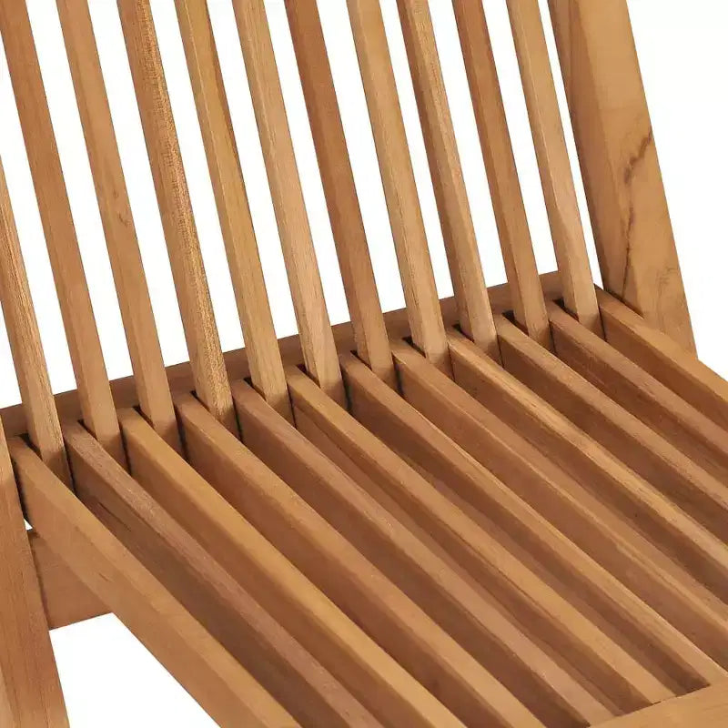 vidaXL Salon de jardin Teck naturel Bois de teck massif Moyen Pliable
