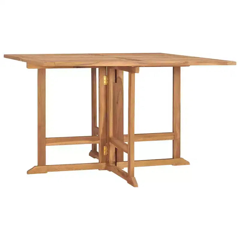 vidaXL Salon de jardin Teck naturel Bois de teck massif Moyen Pliable