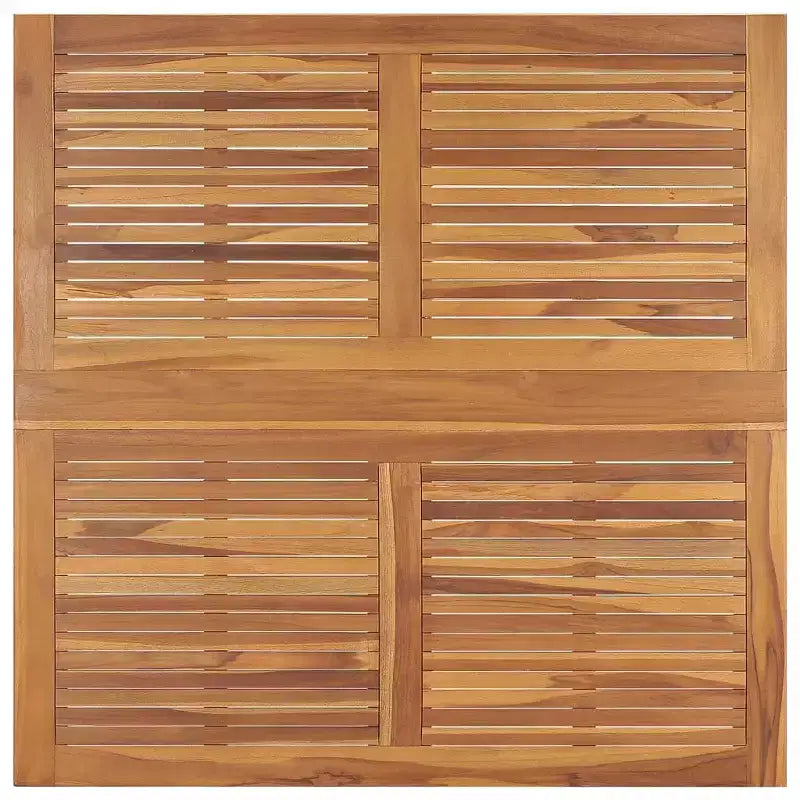 vidaXL Salon de jardin Teck naturel Bois de teck massif Moyen Pliable