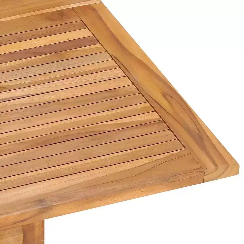 vidaXL Salon de jardin Teck naturel Bois de teck massif Moyen Pliable