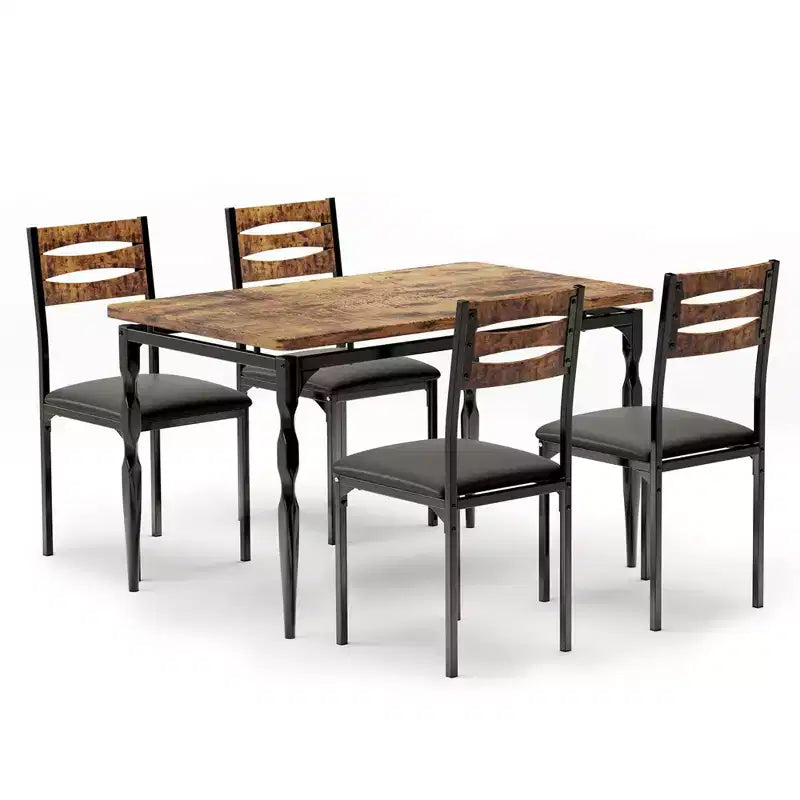 Ensemble table à manger pour 4, pieds de table en spirale, sièges ergonomiques confortables, ensemble table de bar, pour petits espaces, cuisine, appartement