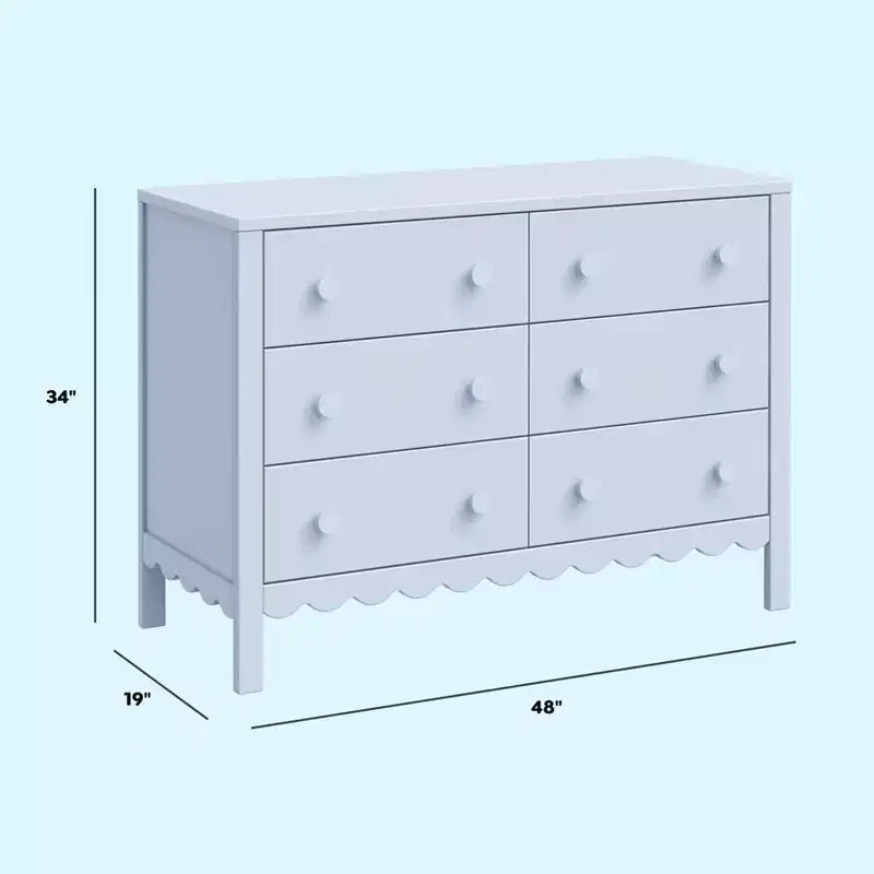 Commode à 6 tiroirs Scallop