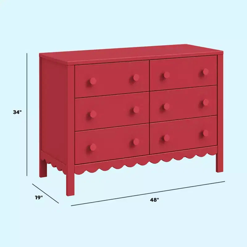 Commode à 6 tiroirs Scallop