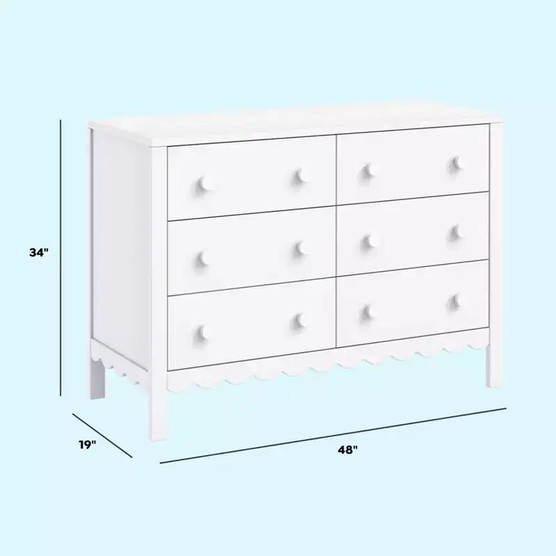 Commode à 6 tiroirs Scallop