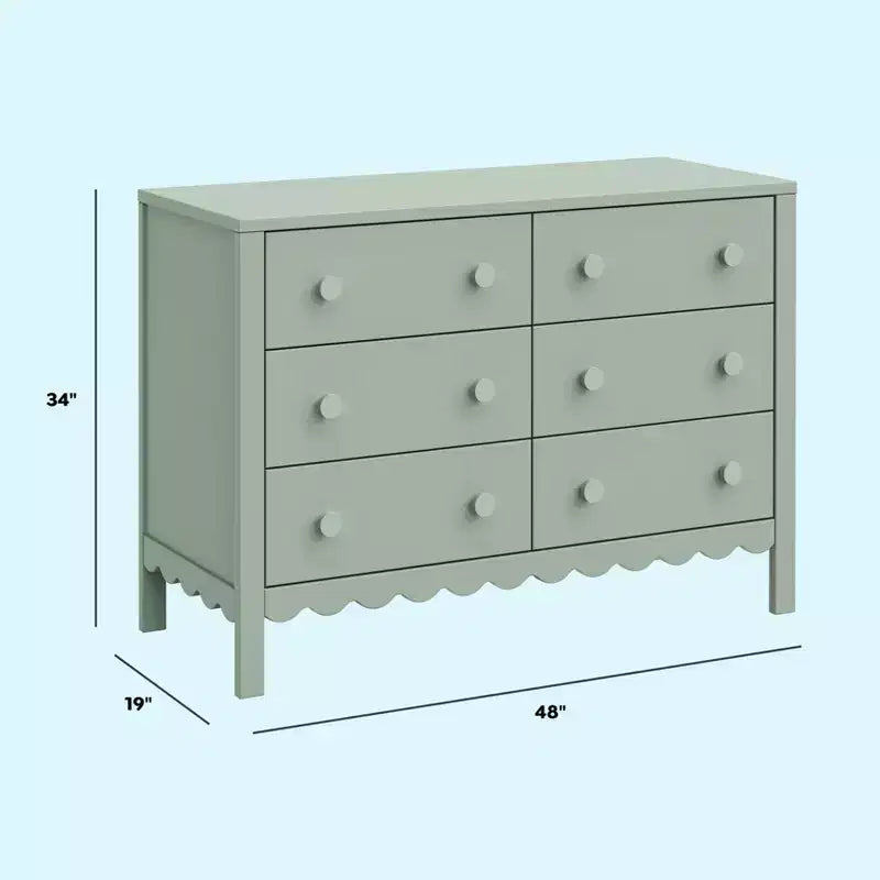 Commode à 6 tiroirs Scallop