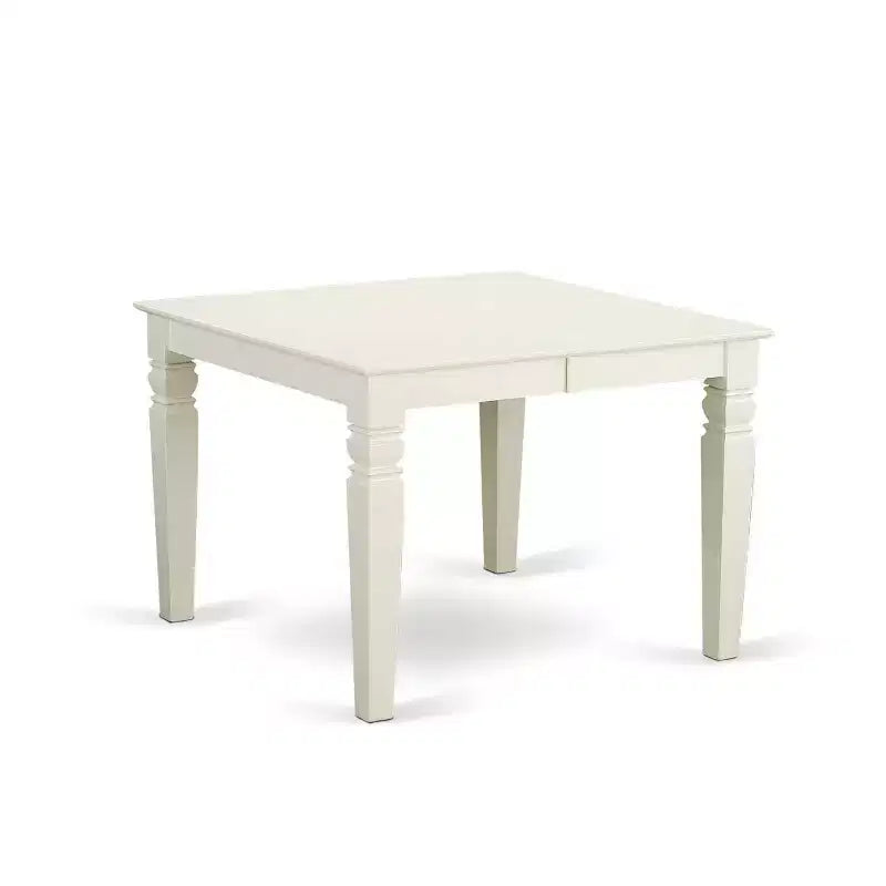 Ensemble de salle à manger nordique 7 pièces - Table et tabourets de cuisine blancs lin - Style ferme moderne