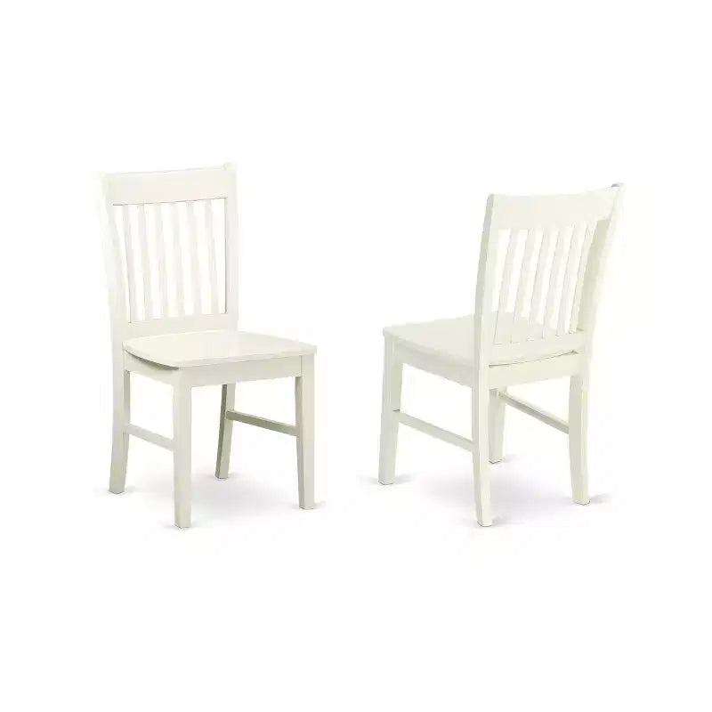 Ensemble de salle à manger nordique 7 pièces - Table et tabourets de cuisine blancs lin - Style ferme moderne