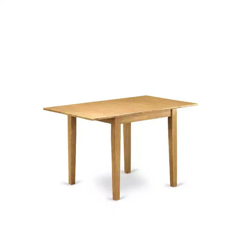 HomeStock 5-Piece Natural Oak Finish Solid Wood Top - Dining Room Set (Seats-4)