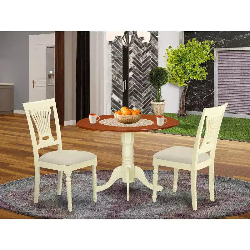 Ensemble Table et Chaises de Salle à Manger Rond pour 2 - Table de Cuisine avec Chaises - Mobilier de Salle à Manger pour Petits Espaces